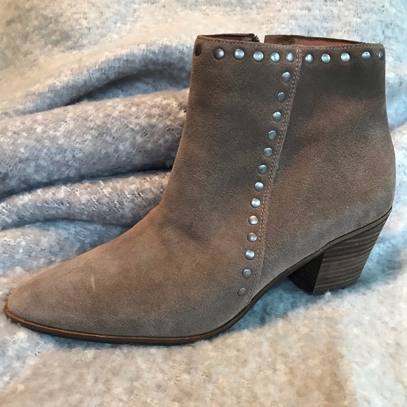 studded pointed toe booties